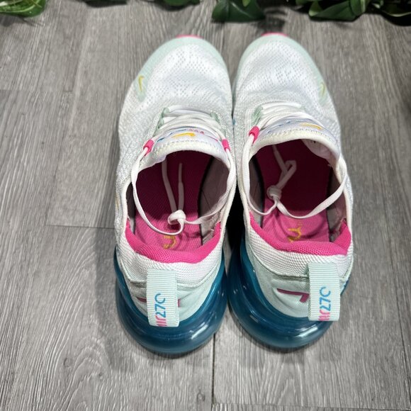 Nike Air Max 270  White University Fuchsia Shoes Women's Size 9 CJ0568-100 - Picture 6 of 10